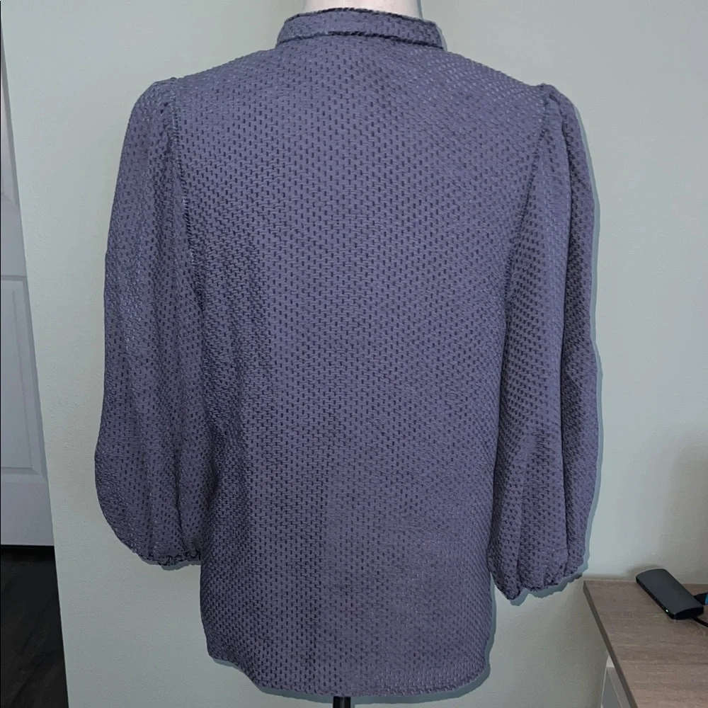 Max Studio London Cerulean Textured Blouse - Picture 5 of 6